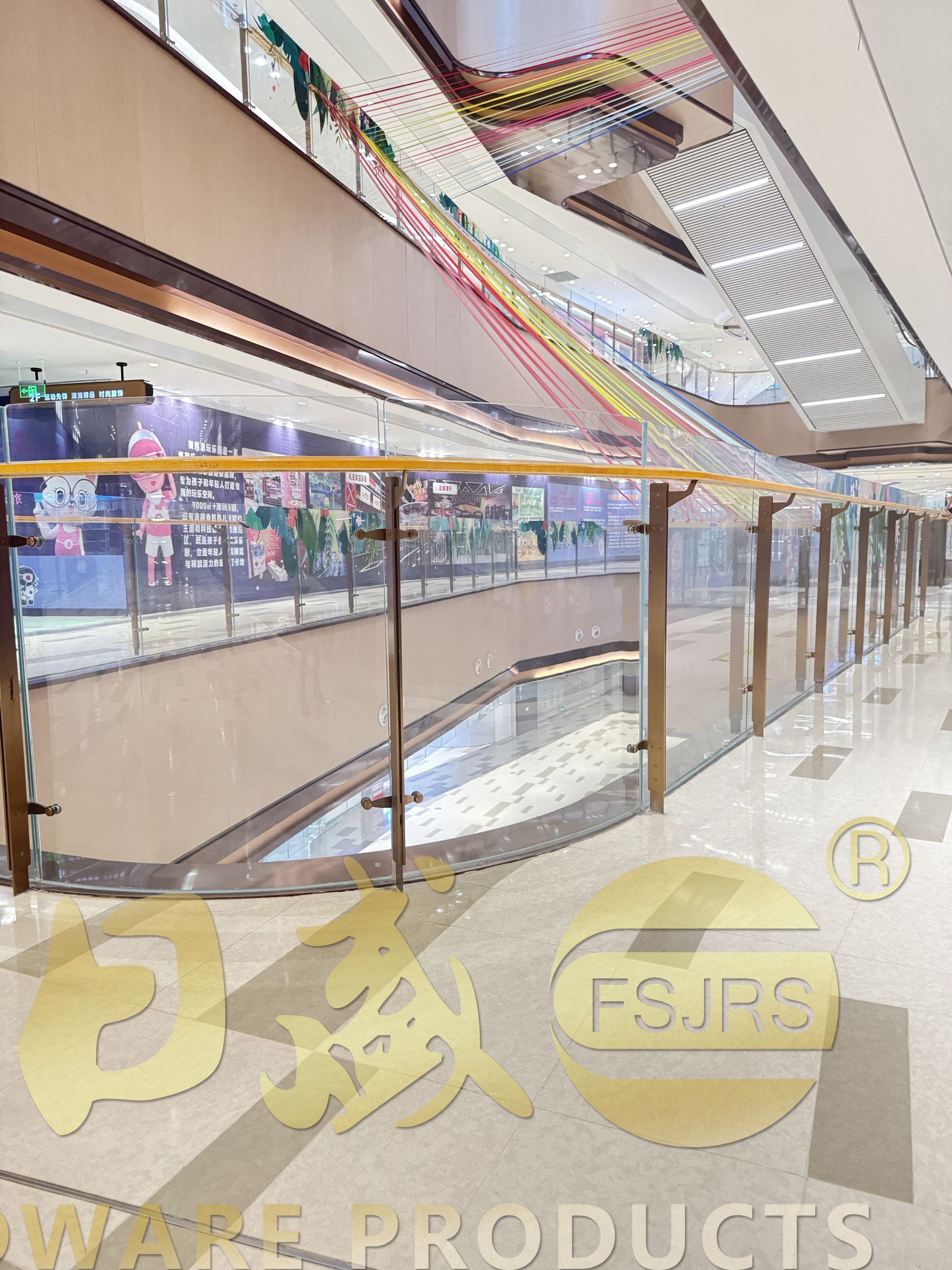 不锈钢护栏厂家佛山环球港商场护栏工程案例